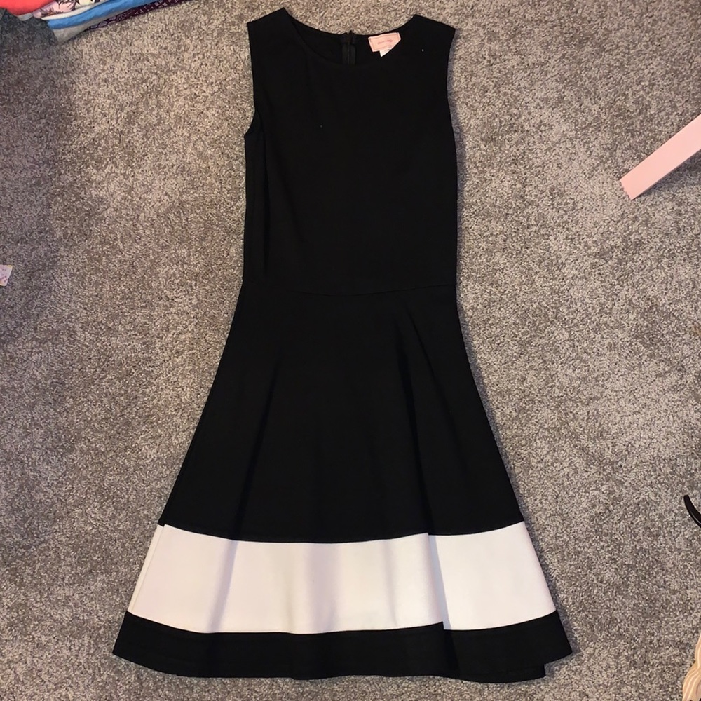 Love…ady black dress with white stripe worn once